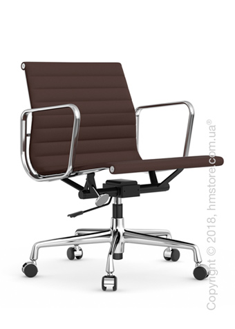 Кресло Vitra Aluminium Chair EA 117, Fabric Marron Moor Brown
