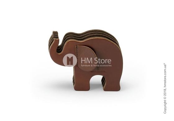 Подставка для ручек Graf von Faber-Castell, Elephant Made From Natural Leather, Dark Brown Small
