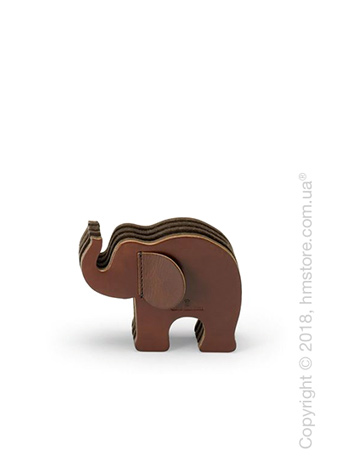 Подставка для ручек Graf von Faber-Castell, Elephant Made From Natural Leather, Dark Brown Small
