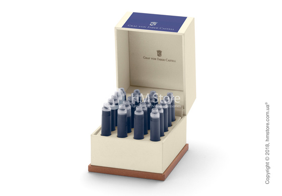 Набор сменных картриджей Graf von Faber-Castell для перьевой ручки, 20 предметов, Cobalt Blue