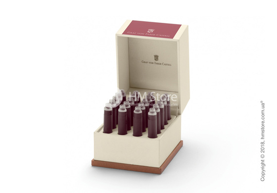 Набор сменных картриджей Graf von Faber-Castell для перьевой ручки, 20 предметов, Garnet Red