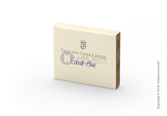 Набор сменных картриджей Graf von Faber-Castell для перьевой ручки, 6 предметов, Cobalt Blue