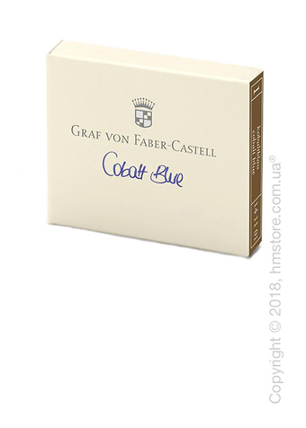 Набор сменных картриджей Graf von Faber-Castell для перьевой ручки, 6 предметов, Cobalt Blue