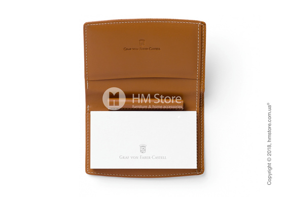 Блокнот Graf von Faber-Castell With Pen Holder, Cognac Grained Leather