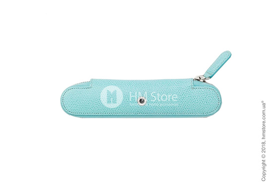 Кожаный пенал для ручки Graf von Faber-Castell Standard Case For 1 Pen With Zipper Epsom, Turquoise