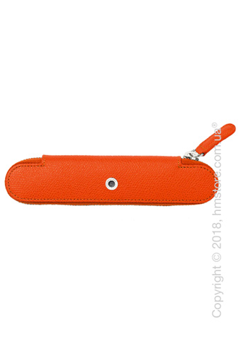 Кожаный пенал для ручки Graf von Faber-Castell Standard Case For 1 Pen With Zipper Epsom, Burned Orange