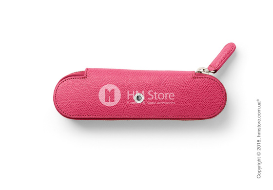 Кожаный пенал для ручки Graf von Faber-Castell Standard Case For 1 Pen With Zipper Epsom, Electric Pink