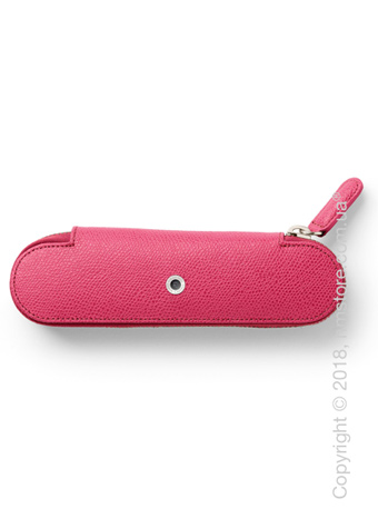 Кожаный пенал для ручки Graf von Faber-Castell Standard Case For 1 Pen With Zipper Epsom, Electric Pink