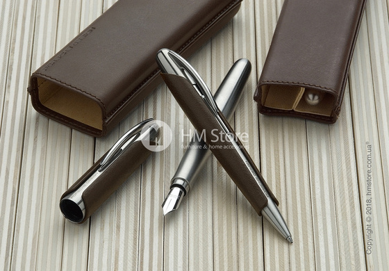 Ручка перьевая Porsche Design серия Leather P'3150, Brown