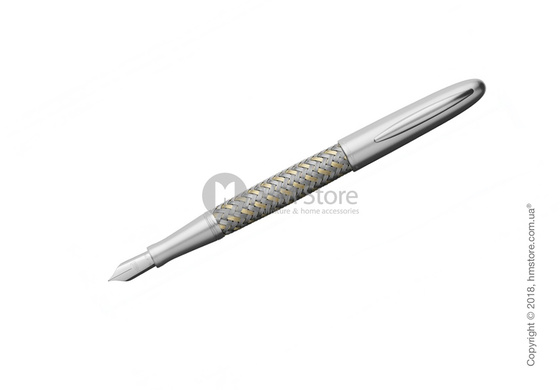 Ручка перьевая Porsche Design серия TecFlex, коллекция Stainless Steel Gold