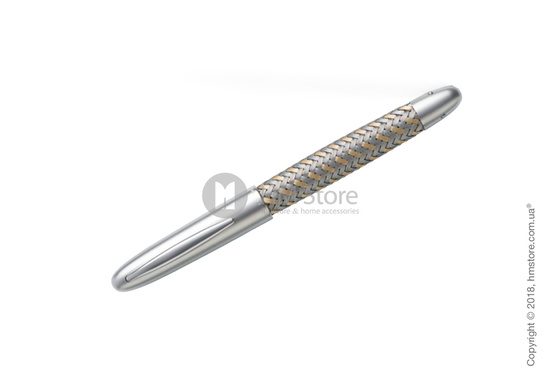 Ручка перьевая Porsche Design серия TecFlex, коллекция Stainless Steel Gold