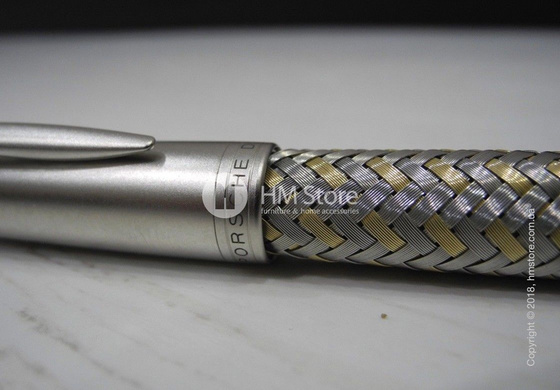 Ручка перьевая Porsche Design серия TecFlex, коллекция Stainless Steel Gold