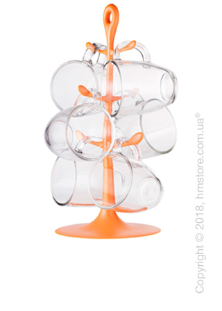 Набор чашек на подставке Bodum Copenhagen 310 мл на 6 персон, Orange 