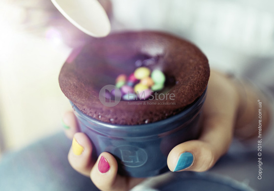 Рамекин для выпечки керамический 10,5 x 10,5 см Emile Henry Ovenware, Blue Flame