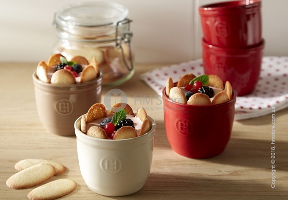 Набор рамекинов для выпечки керамических 8,5 x 8,5 см Emile Henry Ovenware, Charcoal