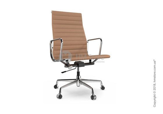 Кресло Vitra Aluminium Chair EA 119, Fabric Cognac Ivory