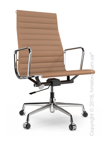 Кресло Vitra Aluminium Chair EA 119, Fabric Cognac Ivory