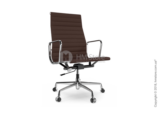 Кресло Vitra Aluminium Chair EA 119, Fabric Marron Moor Brown