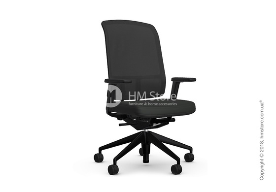 Кресло Vitra AM Chair, black backrest, Plano Nero