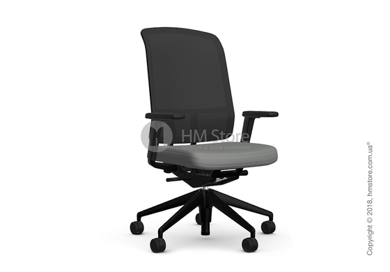Кресло Vitra AM Chair, black backrest, Plano Sierra Grey. Купить