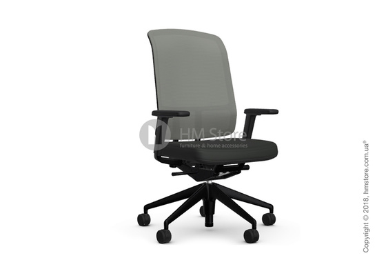 Кресло Vitra AM Chair, grey backrest, Plano Nero
