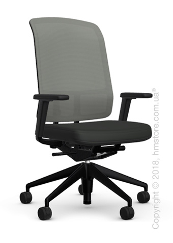 Кресло Vitra AM Chair, grey backrest, Plano Nero