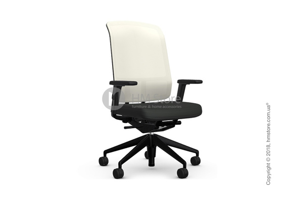 Кресло Vitra AM Chair, white backrest, Plano Nero