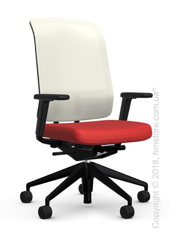 Кресло Vitra AM Chair, white backrest, Plano Red Poppy Red