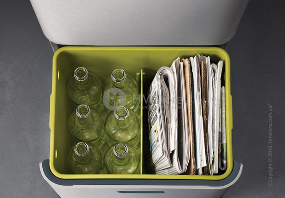 Универсальный контейнер для сортировки мусора Joseph Joseph Waste Separation & Recycling Unit Totem 60 л, Stone