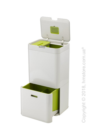 Универсальный контейнер для сортировки мусора Joseph Joseph Waste Separation & Recycling Unit Totem 60 л, Stone