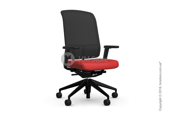 Кресло Vitra AM Chair, black backrest, Plano Red Poppy Red