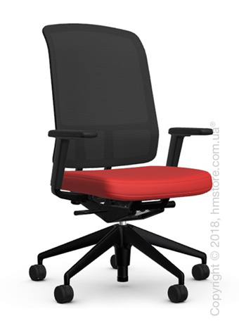 Кресло Vitra AM Chair, black backrest, Plano Red Poppy Red