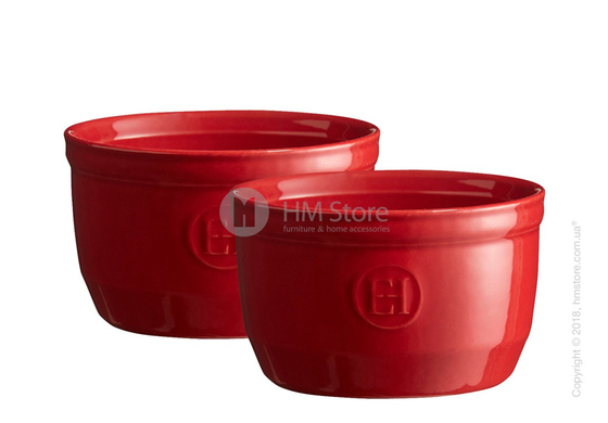 Набор рамекинов для выпечки керамических 10,5 x 10,5 см Emile Henry Ovenware, Burgundy
