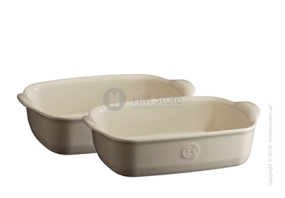 Набор форм для запекания 22 x 14 см Emile Henry Les secrets D'Emile, 2 предмета, Clay