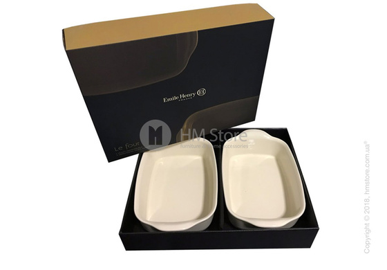 Набор форм для запекания 22 x 14 см Emile Henry Les secrets D'Emile, 2 предмета, Clay