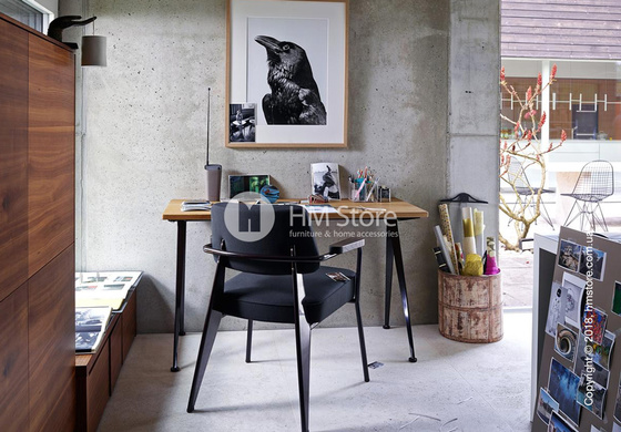 Стол Vitra Compas Direction, Natural Oak and Chocolate