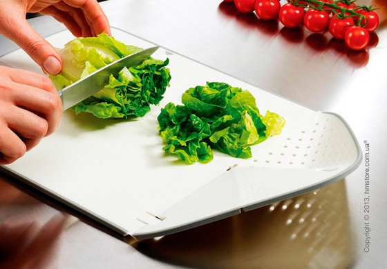 Разделочная доска Joseph Joseph Rinse & Chop Plus, Белая