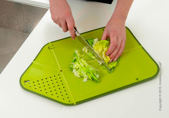 Разделочная доска Joseph Joseph Rinse & Chop Plus, Зеленая
