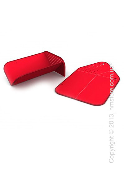 Разделочная доска Joseph Joseph Rinse & Chop Plus, Красная