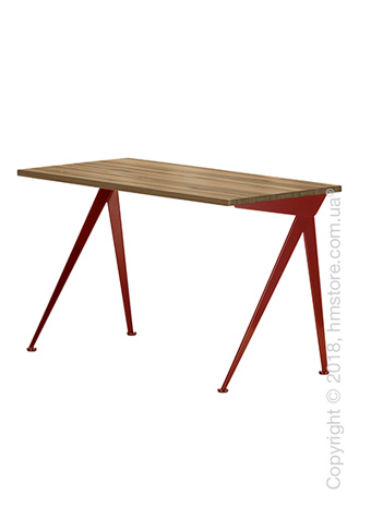 Стол Vitra Compas Direction, American Walnut and Japanese Red