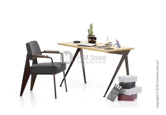 Стол Vitra Compas Direction, American Walnut and Chocolate