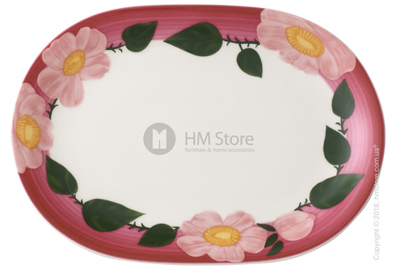 Блюдо для подачи овальное Villeroy & Boch коллекция Rose Sauvage Framboise, 31х21 см