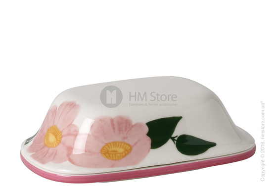 Емкость с крышкой для сливочного масла Villeroy & Boch коллекция Rose Sauvage Heritage