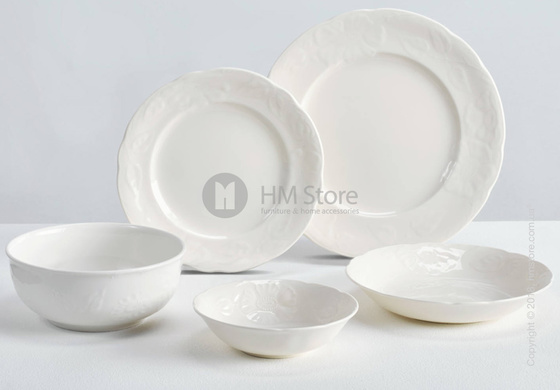 Тарелка столовая глубокая Villeroy & Boch коллекция Rose Sauvage Blanche, 20 см  Тарелка столовая глубокая Villeroy & Boch коллекция Rose Sauvage Blanche, 20 см