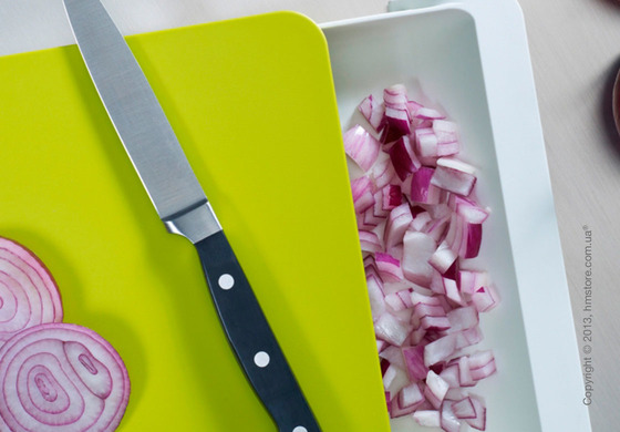 Доска с выдвижным отсеком Joseph Joseph Cut & Collect, Белая