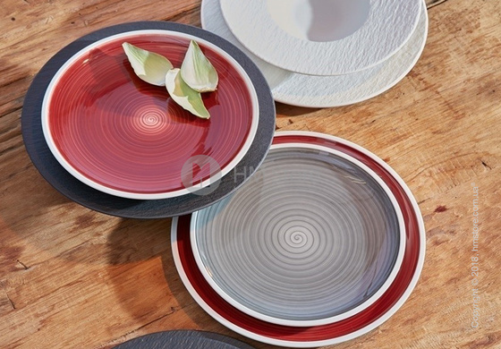Тарелка столовая мелкая Villeroy & Boch коллекция Manufacture 27 см, Red Тарелка столовая мелкая Villeroy & Boch коллекция Manufacture 27 см, Red