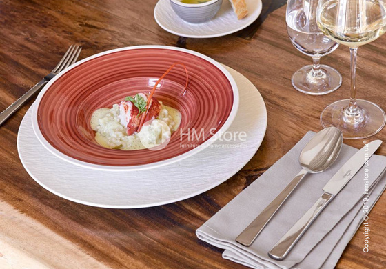 Тарелка столовая глубокая Villeroy & Boch коллекция Manufacture 25 см, Red