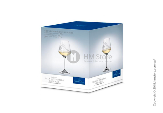 Набор бокалов для белого вина Villeroy & Boch коллекция Vieux Luxembourg Brindille 380 мл на 4 персоны