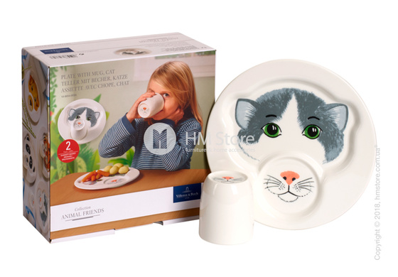 Набор детской посуды Villeroy & Boch коллекция Animal Friends, Cat 2 предмета