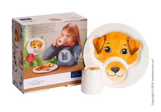 Набор детской посуды Villeroy & Boch коллекция Animal Friends, Dog 2 предмета